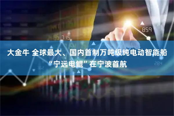 大金牛 全球最大、国内首制万吨级纯电动智能船“宁远电鲲”在宁波首航