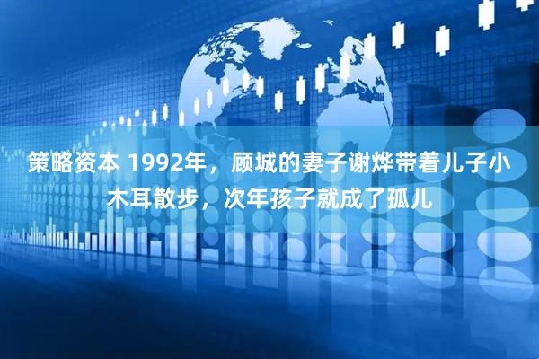 策略资本 1992年,顾城的妻子谢烨带着儿子小木耳散步,次年孩子就成了孤儿