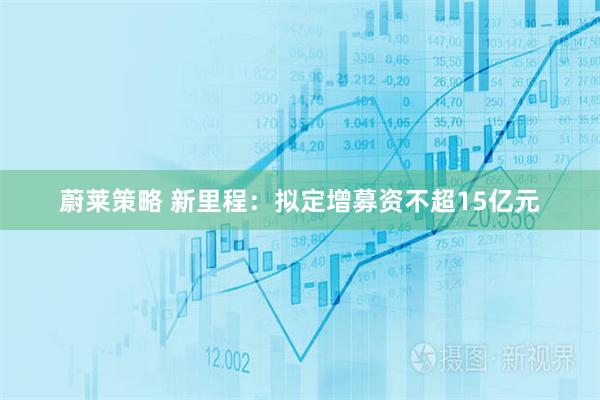 蔚莱策略 新里程：拟定增募资不超15亿元